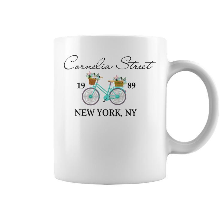 Cornelia Street Crew New York City 1989 Floral Bike Women  Coffee Mug