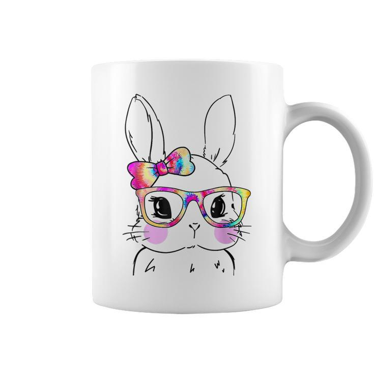 Cute Bunny Face Tie Dye Bow Tie Easter Day Girls Womens   Coffee Mug