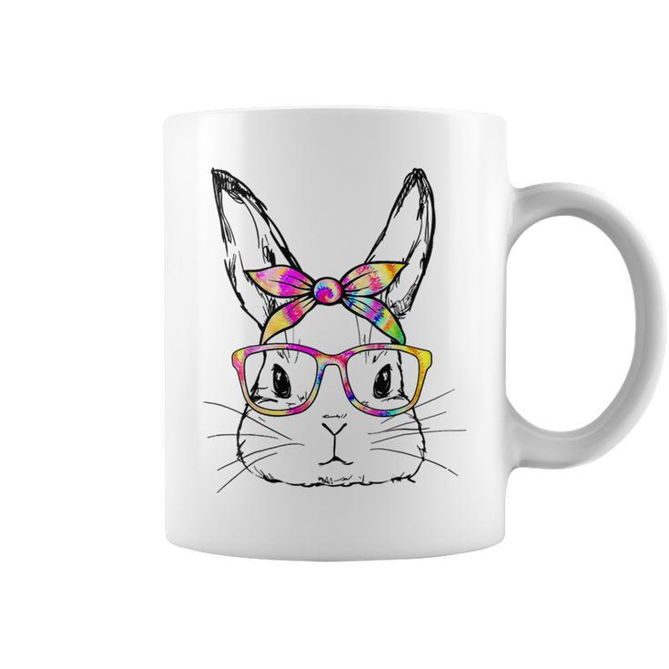 Cute Bunny Face Tie Dye Glasses Easter Day Girls Women Ns  Coffee Mug
