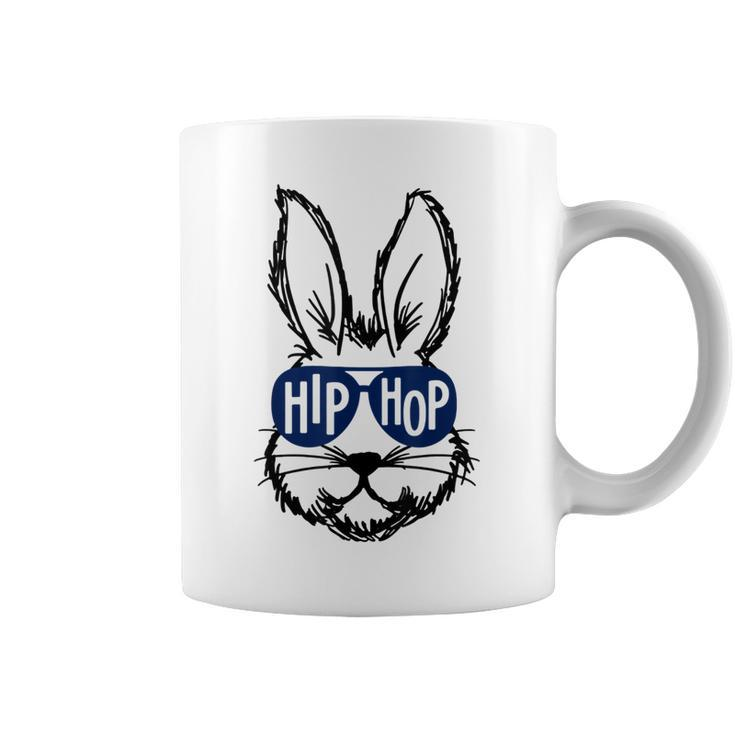 Cute Bunny Face With Sunglasses Hip Hop For Easter Day  Coffee Mug