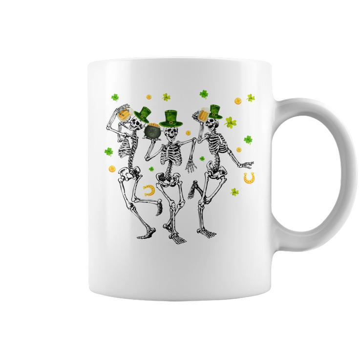 Cute Dancing Skeletons Happy St Patricks Day Family Outfit  Coffee Mug