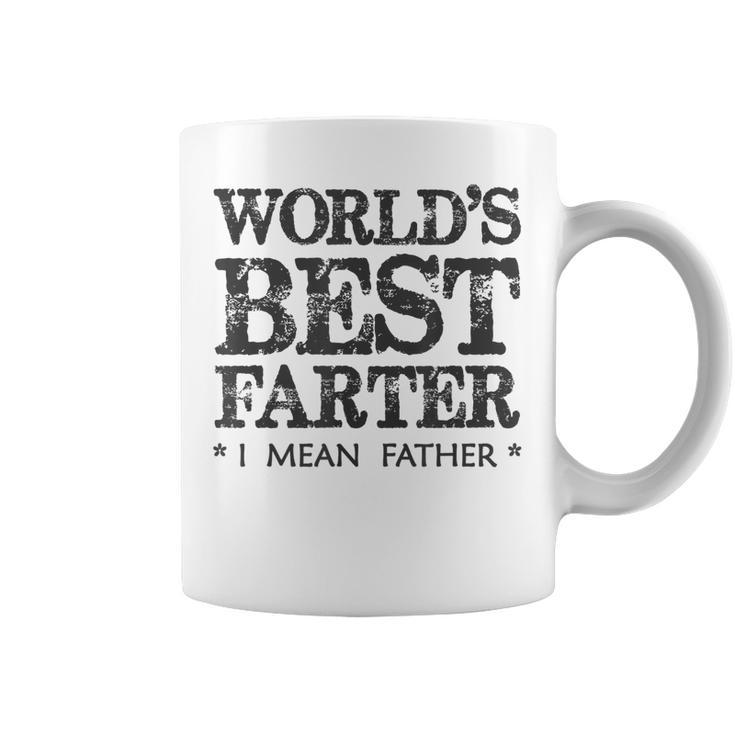 Dad Gift Worlds Best Farter I Mean Father Funny Papa Gift For Mens Coffee Mug