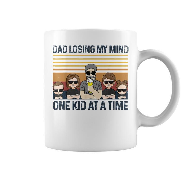 Dad Losing My Mind One Kid At A Time Fathers Day Coffee Mug