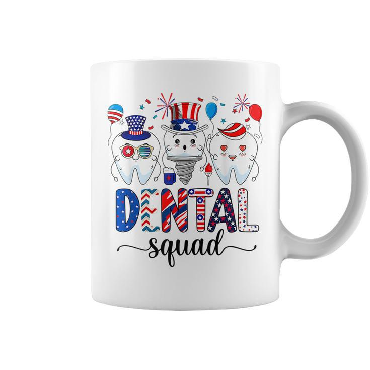 Dental Squad 4Th Of July Dentist Funny American Patriotic Coffee Mug