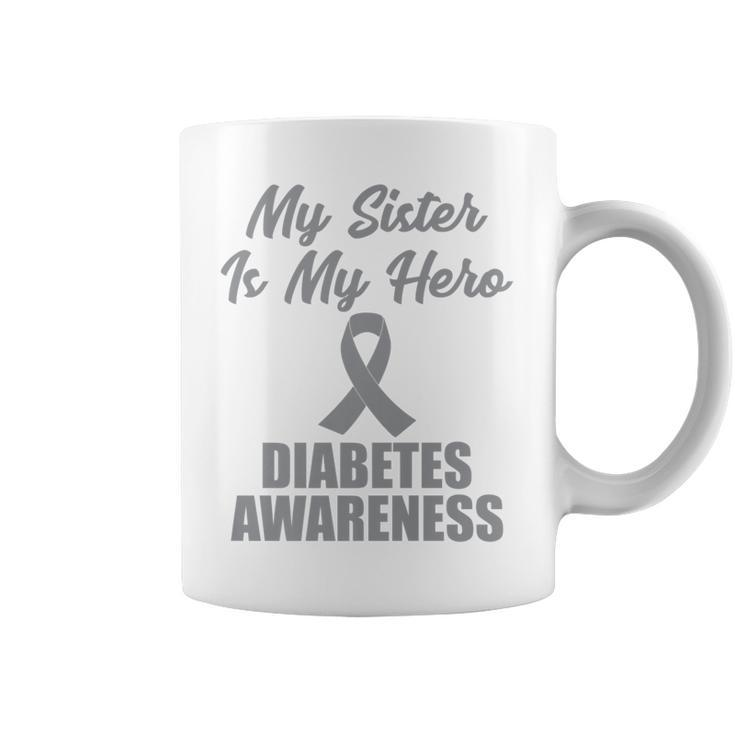 Diabetes Awareness  My Sister Hero  Men Women Kids Coffee Mug