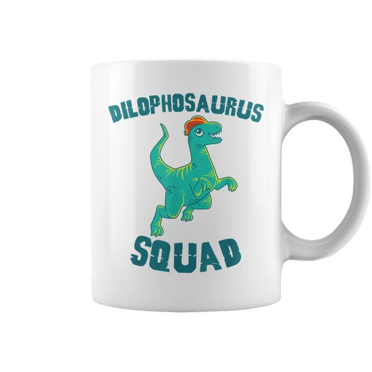 Dilophosaurus Dinosaur Squad  Cute Jurassic Dino Coffee Mug