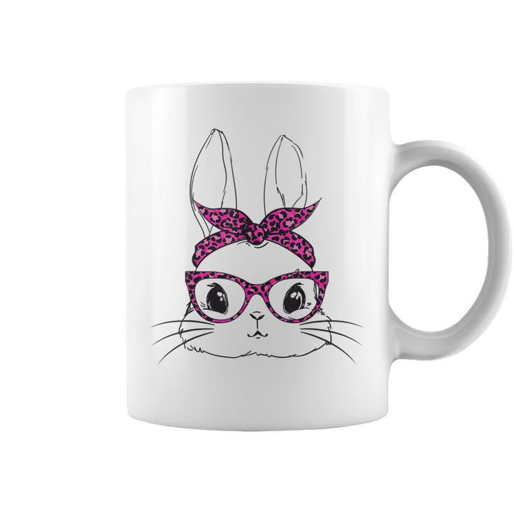 Easter Bunny Pink Leopard Glasses Mama Kids Easter Girls  Coffee Mug