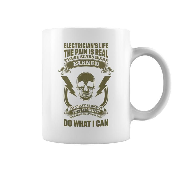 Electricians Life The Pain Is Real Electical Engineer Worker  Coffee Mug