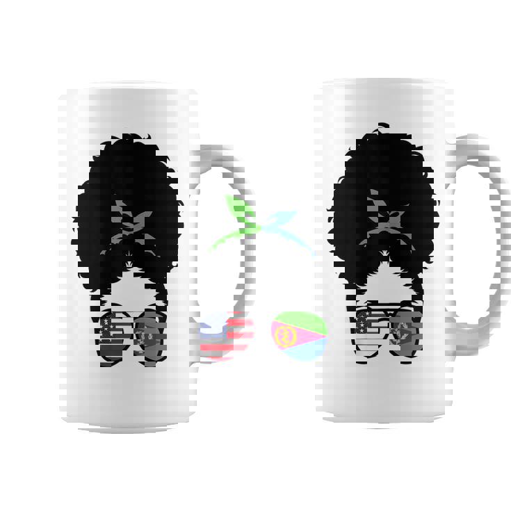Eritrea Roots Eritrean Girl Afro Bun Eritrea Heritage Coffee Mug