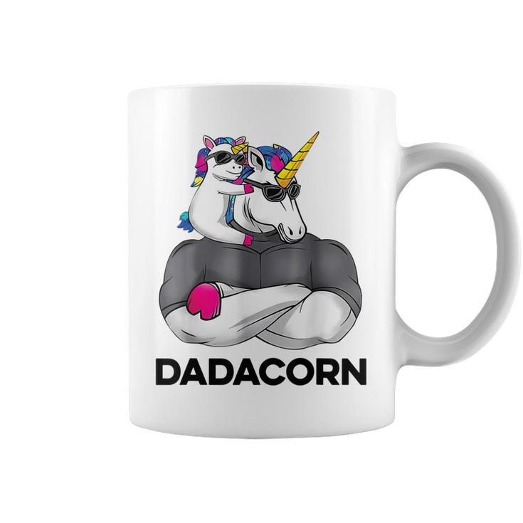 Fathers Day Gift Unicorn Dad  Funny Dadacorn Men  Coffee Mug