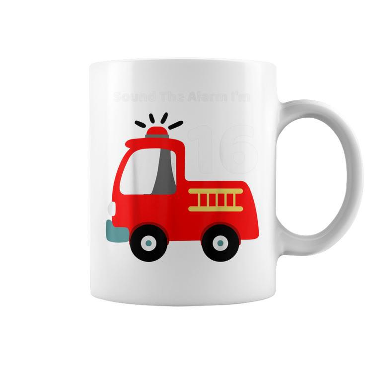 Fire Fighter Truck 16 Year Old Birthday  | 16Th Bday Coffee Mug