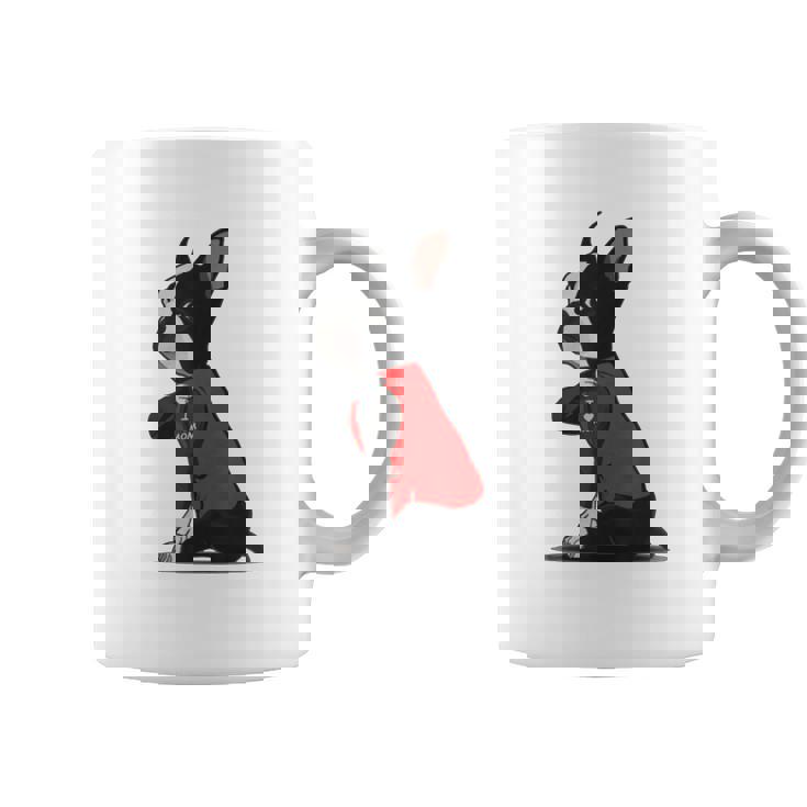 Funny Boston Terrier Dog I Love Mom Tattoo Dog Lover Gift Coffee Mug