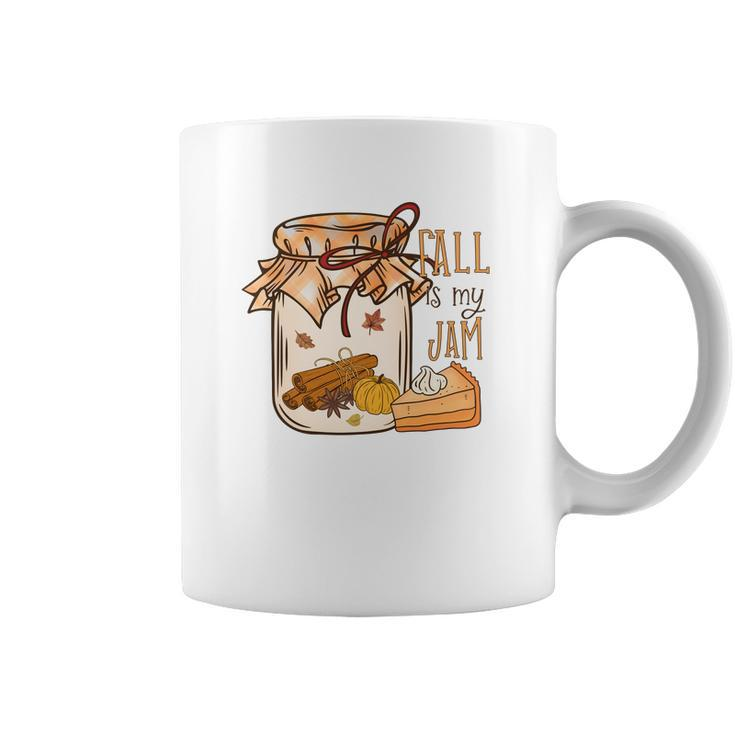 Funny Fall Fall Is My Jam Autumn Coffee Mug - Thegiftio