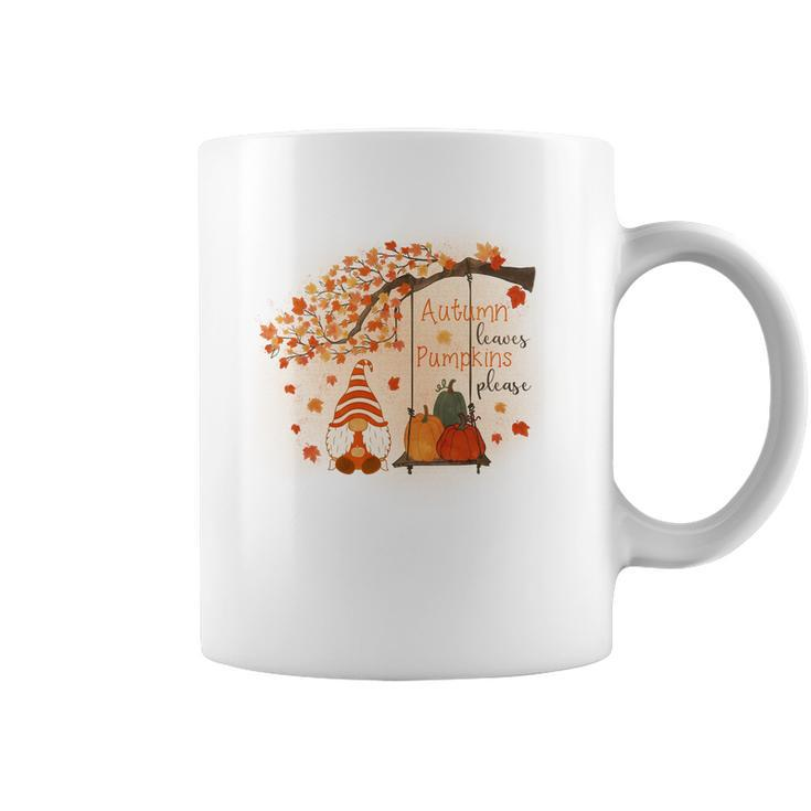 Funny Fall Pumpkin Kisses Harvest Wishes V2 Coffee Mug