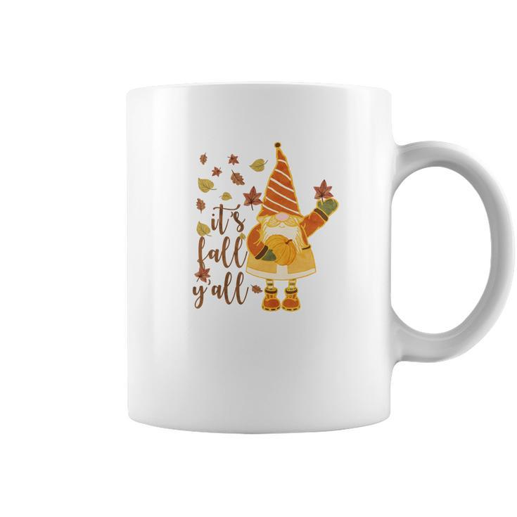 Funny Gnomes It Is Fall Yall Coffee Mug