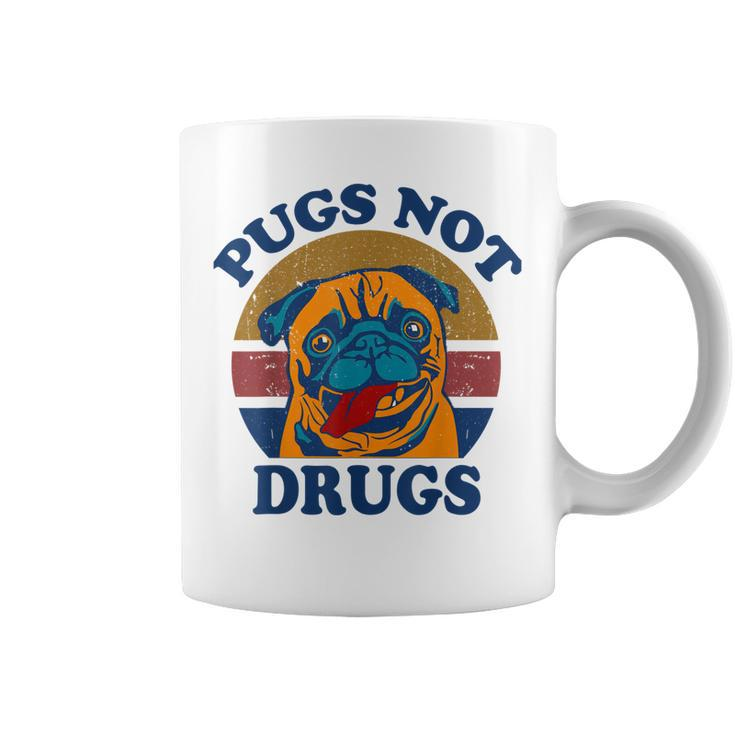 Funny Pugs Not Drugs Gift For Pug Lovers  Coffee Mug