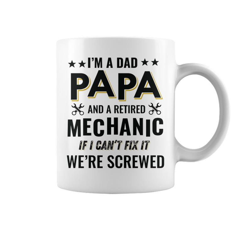 Funny Retired Auto Mechanic Papa Mens Gift For Mens Coffee Mug