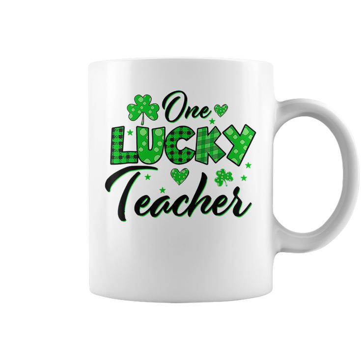 Funny Shamrock One Lucky Teacher St Patricks Day School  V2 Coffee Mug
