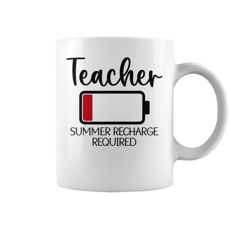 Funny Teacher Appreciation Teacher Summer Recharge Required  Coffee Mug