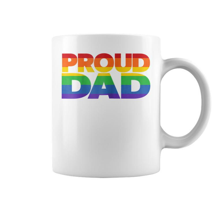 Gay Pride Shirt Proud Dad Lgbt Parent T-Shirt Fathers Day Coffee Mug