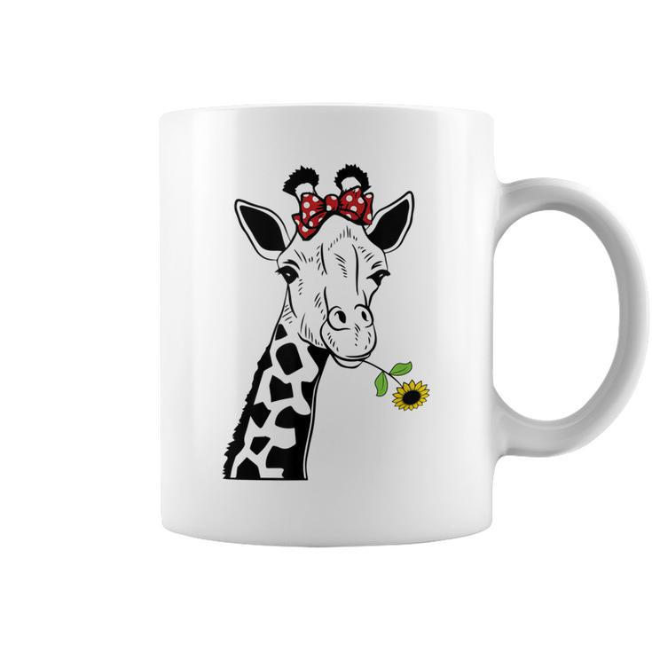 Giraffe With Sunflower  Coffee Mug