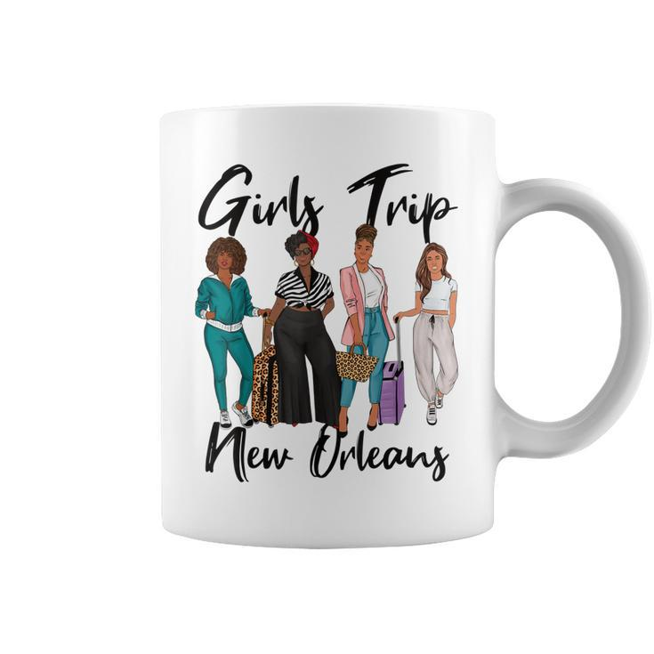 Girls Trip New Orleans For Melanin Afro Black Vacation Women  Coffee Mug