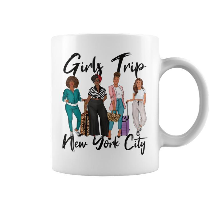 Girls Trip New York For Melanin Afro Black Vacation Women Coffee Mug