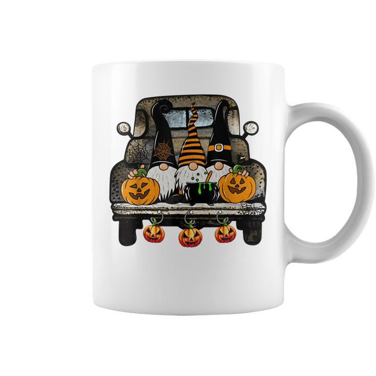 Gnomes Truck Scary Pumpkins Autumn Halloween Costume Coffee Mug