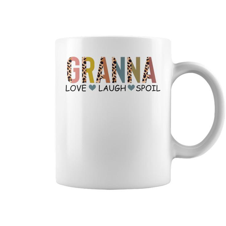 Granna Love Laugh Spoil Leopard Funny Mothers Day Womens  Coffee Mug