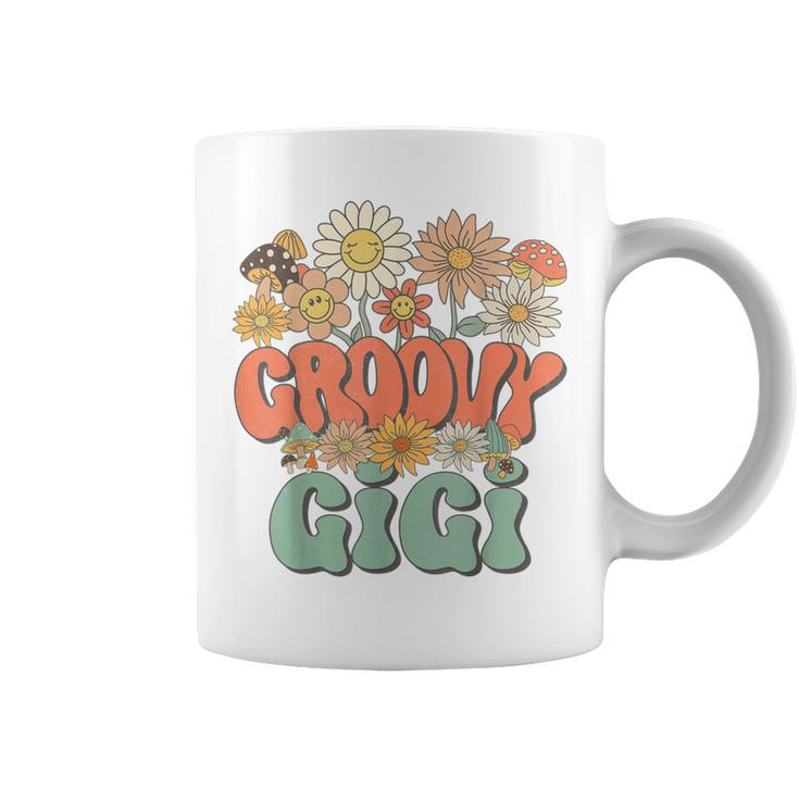 Groovy Gigi Floral Hippie Retro Daisy Flower Mothers Day  Coffee Mug
