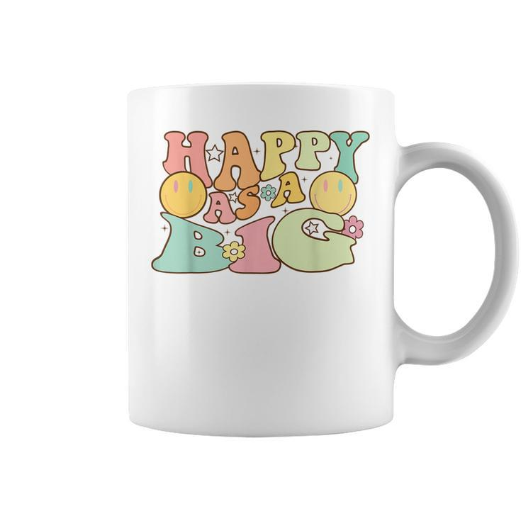 Happy As A Little  Big Sorority Reveal Retro Flower Happy T  Coffee Mug