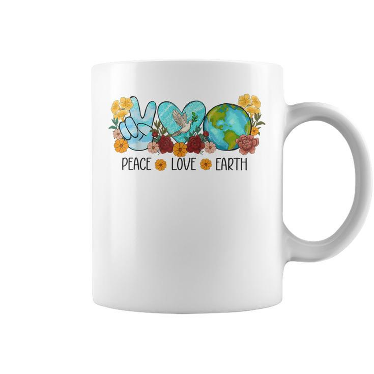 Happy Earth Day 2023 For Men Kids Teachers Peace Love Earth  Coffee Mug