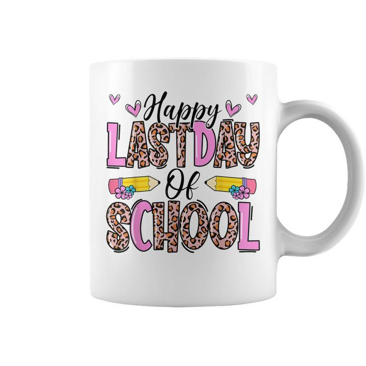 Happy Last Day Of School Leopard Teacher End Of School Year  Coffee Mug