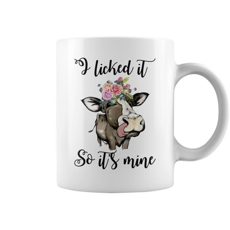 Heifer I Licked It So Its Mine Cow Bandanna Flower  Coffee Mug