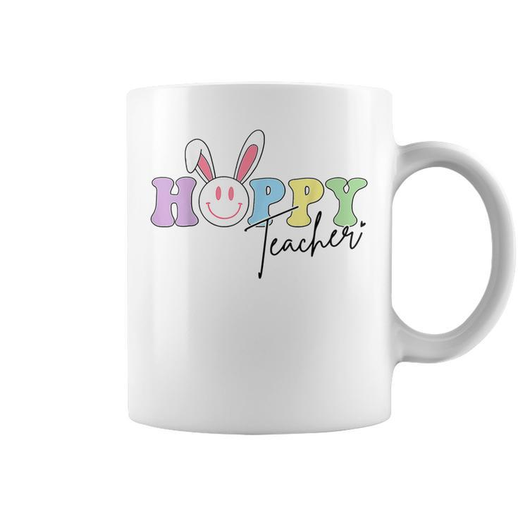 Hoppy Teacher Easter Bunny Ears With Smile Face Meme  Coffee Mug