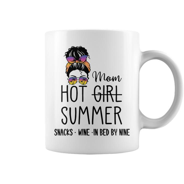 Hot Girl Mom Summer Snack Wine In Bed By Nine Quote Women  Coffee Mug