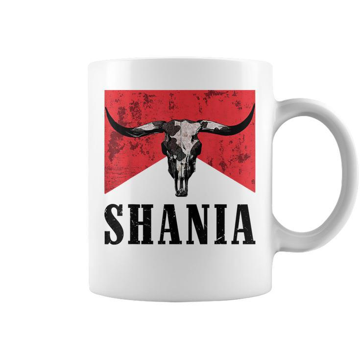Howdy Shania Bull Skull Western Country Shania Cowgirl Coffee Mug