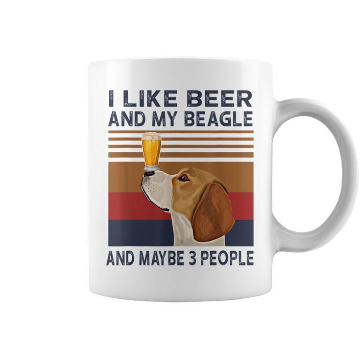 I Like Beer And My Beagle And Maybe 3 People Coffee Mug