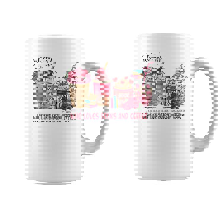 Just A Girl Who Loves Books And Coffee  Funny Coffee  Coffee Mug
