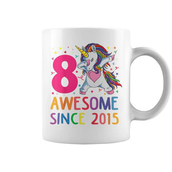 Kids 8 Years Old Unicorn Flossing 8Th Birthday Girl Unicorn Party  Coffee Mug