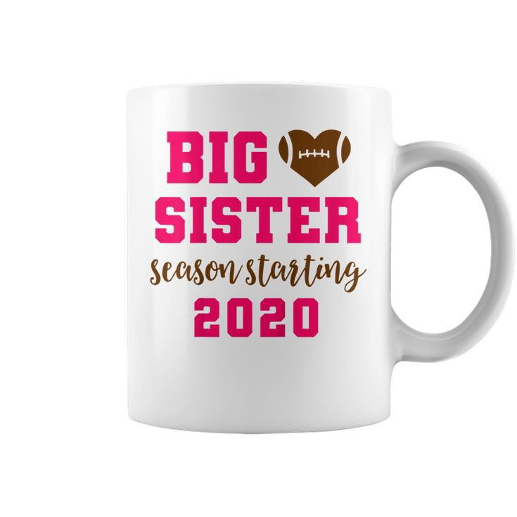 Kids Big Sister Football Pregnancy Announcement  Fall Coffee Mug