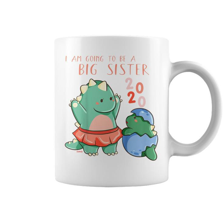 Kids Im Going To Be A Big Sister 2020  Dinosaur Coffee Mug