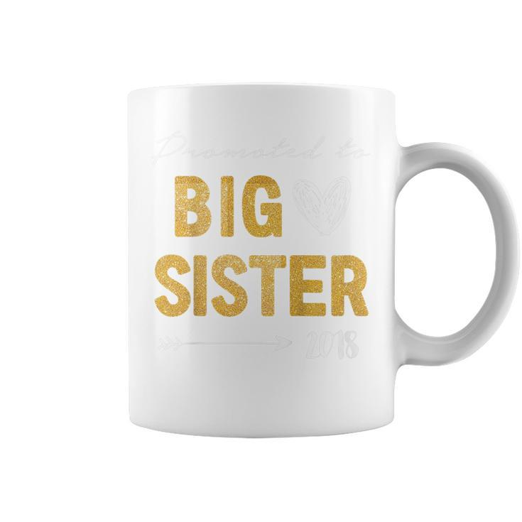 Kids Promoted To Big Sister 2018 Pregnancy Announcement Coffee Mug