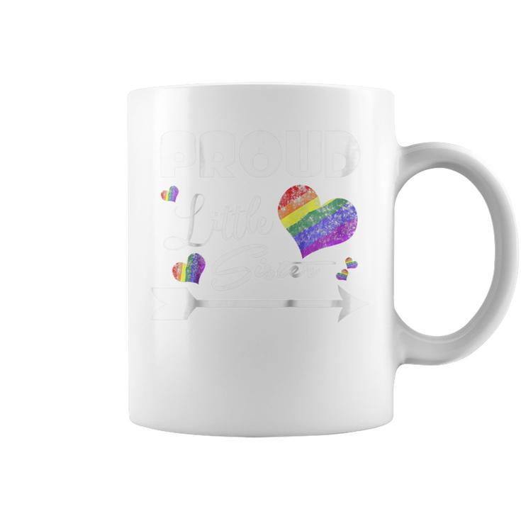 Kids Proud Little Sister Gay Pride Month Lgbt Coffee Mug