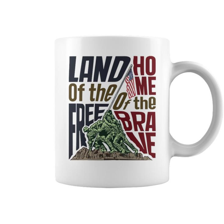 Land Of The Free Iwo Jima Coffee Mug