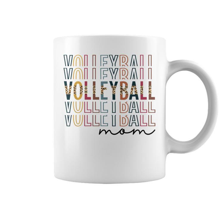 Leopard Volleyball Mom Volleyball Lover Volleyball Game Day  Coffee Mug