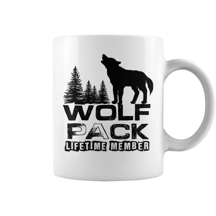 Lifetime Wolf Pack Member | I Love Wolves Funny Wolves  Coffee Mug