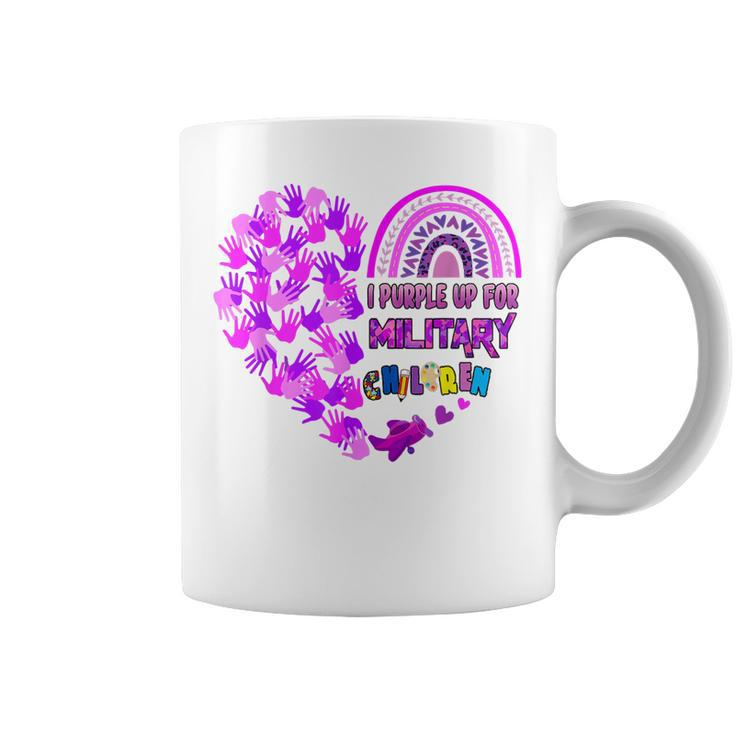 Love Heart Purple Up Military Child Month Military Kids Gift Coffee Mug
