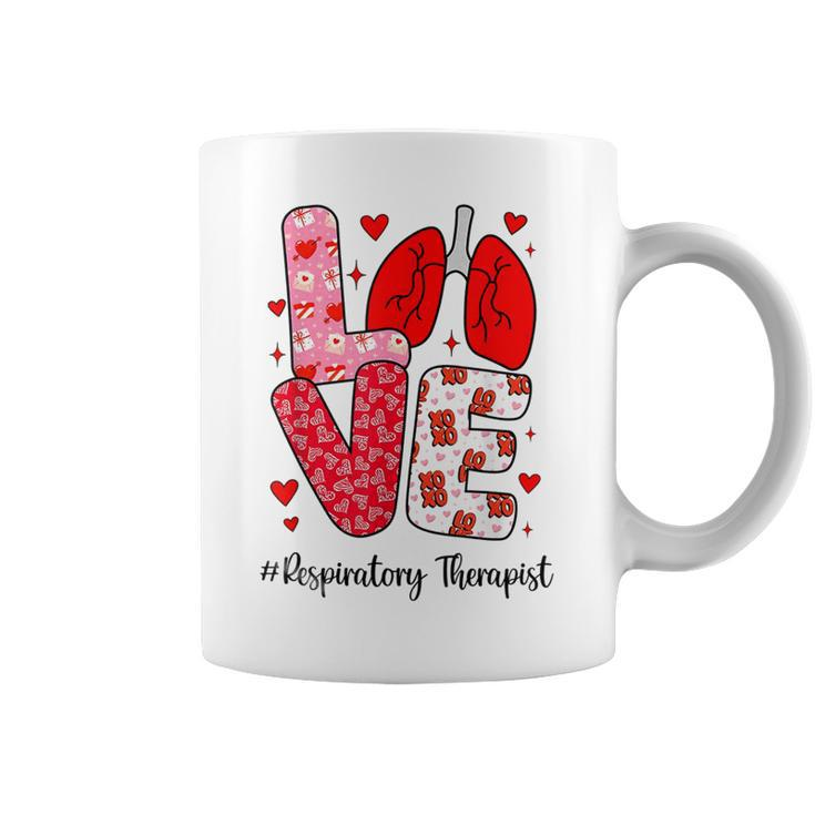 Love Respiratory Therapist Life Valentine Group Nursing  Coffee Mug