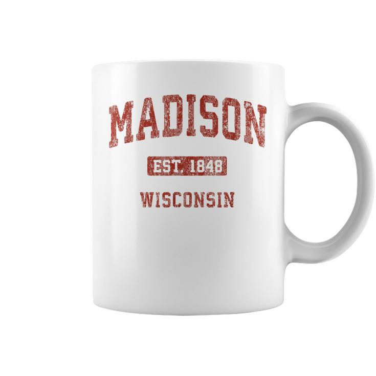 Madison Wisconsin Wi Vintage Athletic Sports Design  Coffee Mug